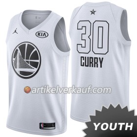 NBA Golden State Warriors Trikot Stephen Curry 30 2018 All-Star Jordan Brand Weiß Swingman - Kinder